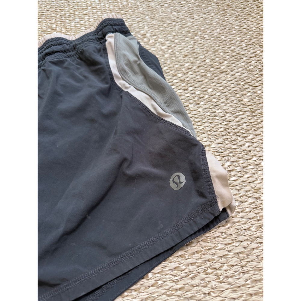 Lululemon Mens Running Shorts Black Grey Mesh Liner vintage Small - Picture 2 of 7